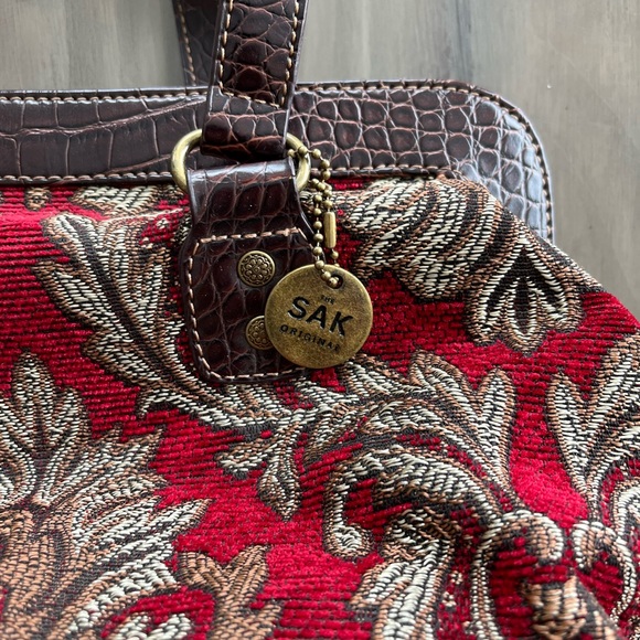 The Sak Tapestry Handbag Red/Brown - Picture 14 of 14